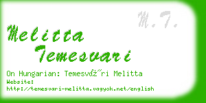 melitta temesvari business card